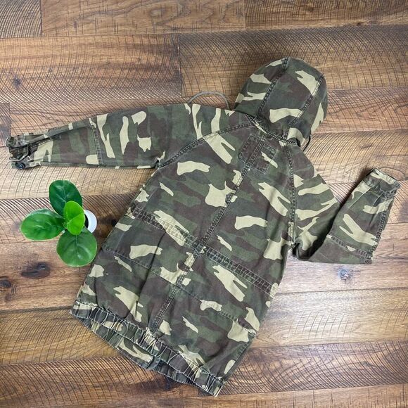 LEVI S Camo cargo oversized parka jacket bubble Trench canvas military coat - Picture 3 of 9